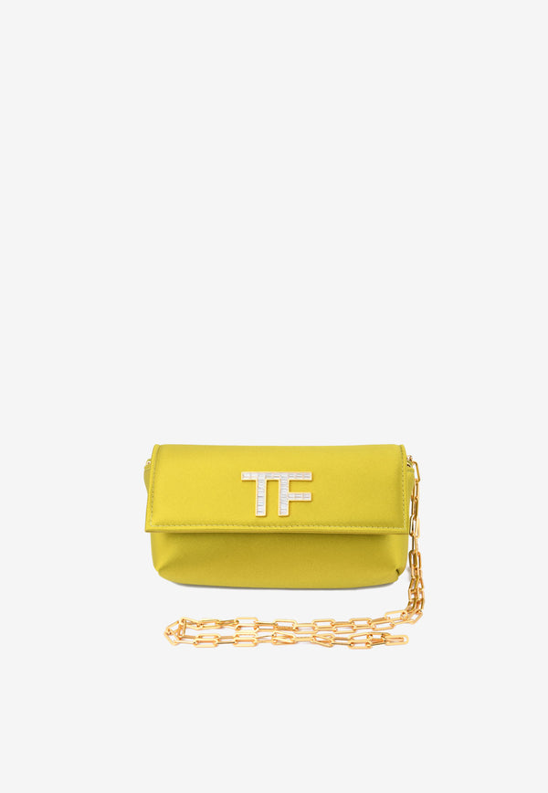 Tom Ford Crystal TF Satin Clutch Mustard L1549T-TSA001 U2018