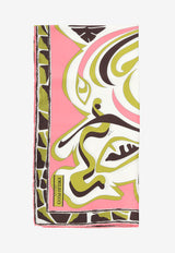 Emilio Pucci Signature Africana Print Silk Scarf Multicolor 2HGB23 2HC23 2