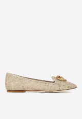 Dolce 
Gabbana Devotion Taormina Lace Ballet Flats Beige CP0010 AY198 80703