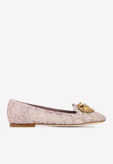 Dolce 
Gabbana Devotion Taormina Lace Ballet Flats Lilac CP0010 AY198 87142