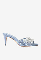 Valentino VLogo 70 Crystal Embellished Mules Light Blue XW0S0EL1NMT 56Y