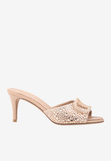 Valentino VLogo 70 Crystal Embellished Mules Blush XW0S0EL1NMT GF9