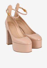 Valentino Tan-Go 120 Patent Leather Platform Pumps Blush XW2S0DQ4VNE GF9