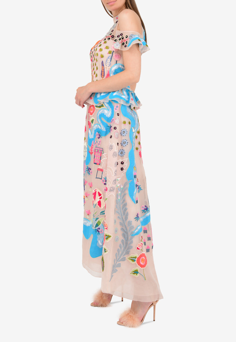 Temperley London Multicolor Chimera Long Dress 17UCMR51674