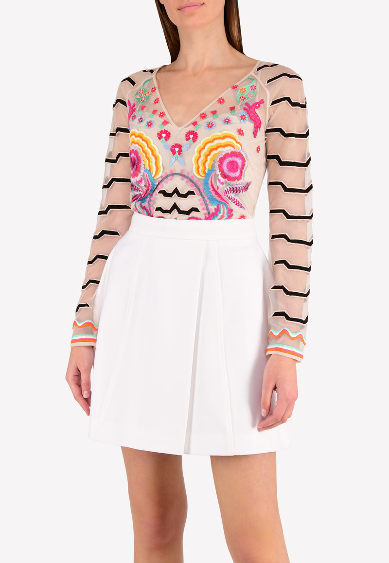 Temperley London Multicolor Chimera V-neck Top 17CMR51894