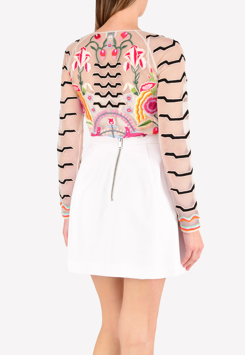 Temperley London Multicolor Chimera V-neck Top 17CMR51894