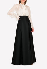 Temperley London Black Fancy A-line Floor-Length Skirt 17UFNY52097