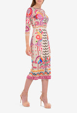 Temperley London Multicolor Fitted Chimera Dress 17UCMR51903