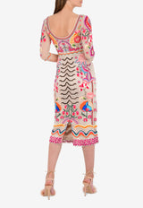 Temperley London Multicolor Fitted Chimera Dress 17UCMR51903