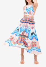 Temperley London Multicolor Nymph Peplum Dress 17UNYM51780-B