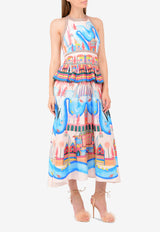 Temperley London Multicolor Nymph Peplum Dress 17UNYM51780-B