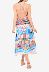 Temperley London Multicolor Nymph Peplum Dress 17UNYM51780-B