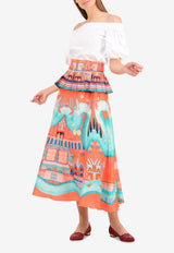 Temperley London Orange Nymph Skirt 17UNYM51865-O