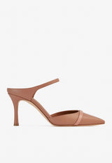 Malone Souliers Uma 80 Nappa Leather Mules Nude UMA 80-1 NUDE/NUDE