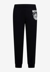 Moschino Teddy Bear Print Track Pants V0319 0528 3555 Black