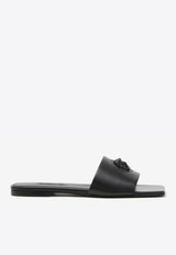 La Medusa Calfskin Flat Slides