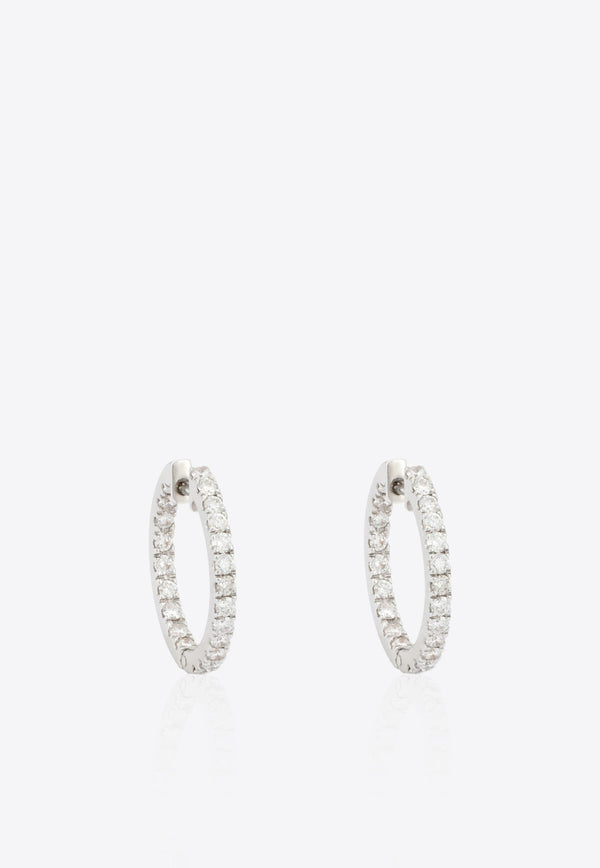 Vivid Jewelers Diamond Hoops in White-Gold White Gold