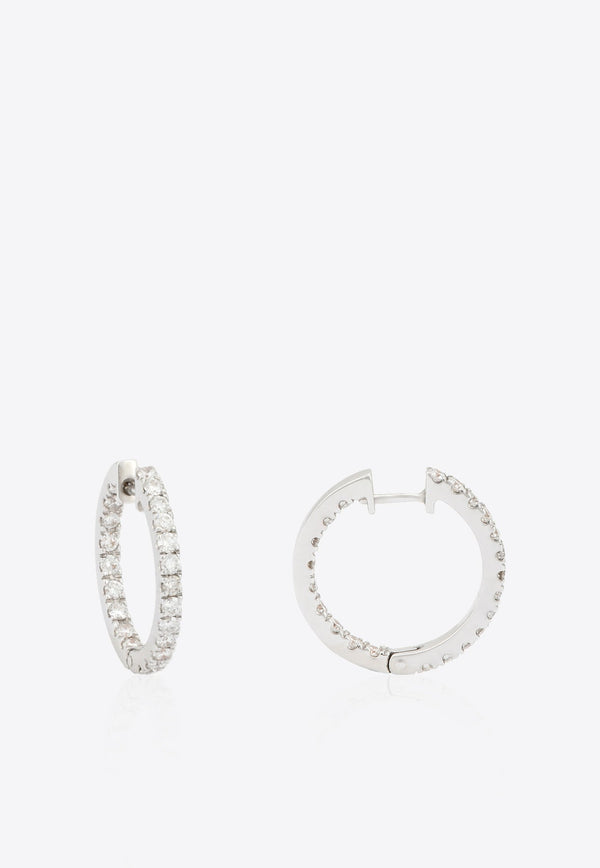 Vivid Jewelers Diamond Hoops in White-Gold White Gold