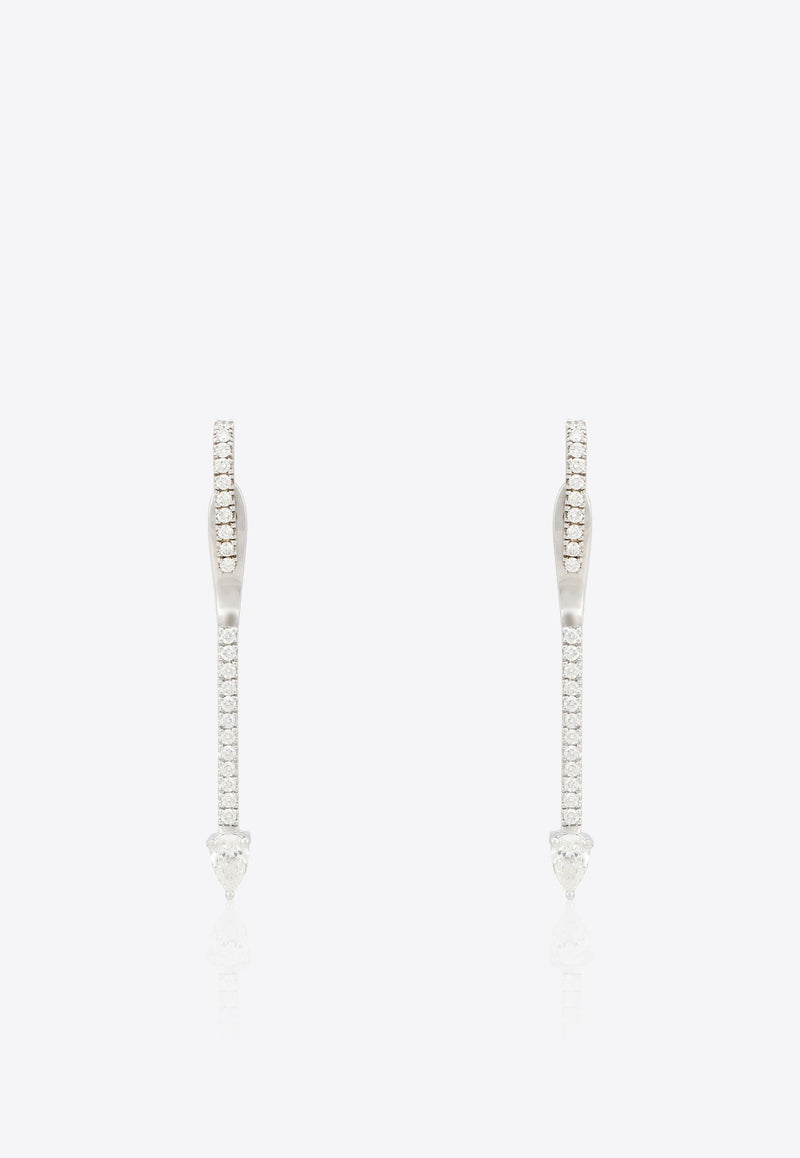 Vivid Jewelers Special Order- Diamond Line Earrings White Gold