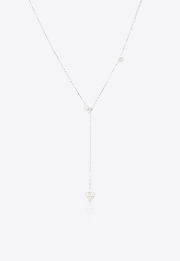 Vivid Jewelers Special Order - Heart Chain Necklace in White-Gold and Diamonds White Gold