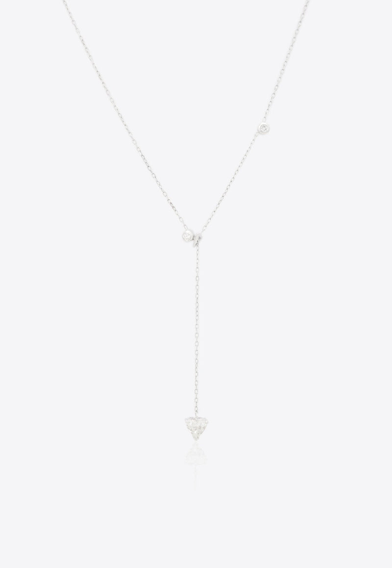 Vivid Jewelers Special Order - Heart Chain Necklace in White-Gold and Diamonds White Gold