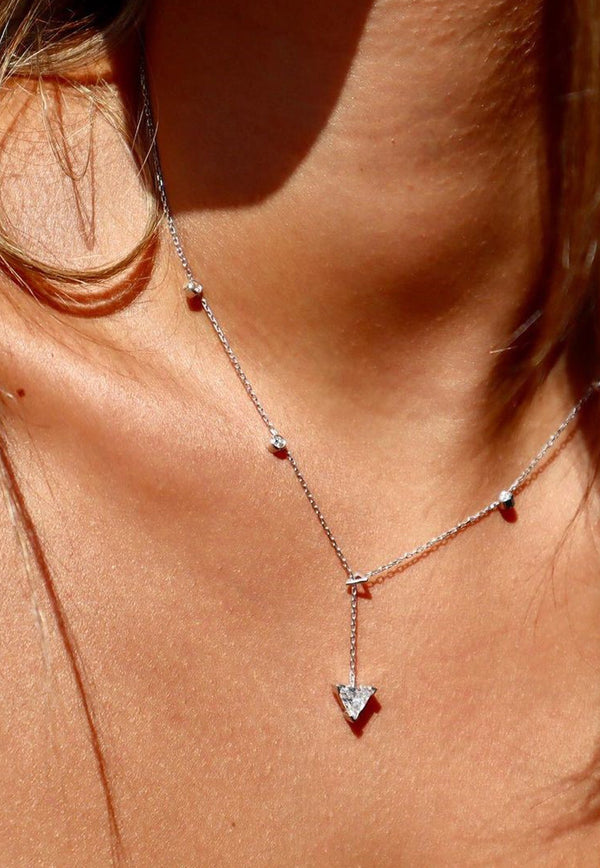 Vivid Jewelers Special Order - Heart Chain Necklace in White-Gold and Diamonds White Gold