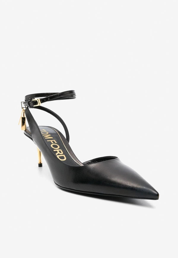 Tom Ford Padlock 55 Leather Pumps Black W2962-LKD002G 1N001