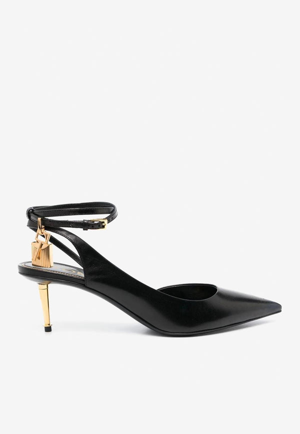 Tom Ford Padlock 55 Leather Pumps Black W2962-LKD002G 1N001