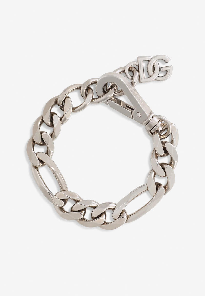 Dolce 
Gabbana DG Pendant Link Bracelet Silver WBN5C4 W1111 87655