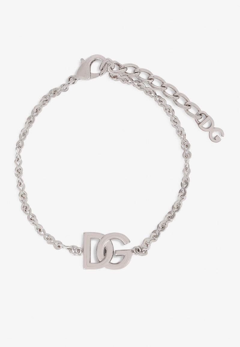 Dolce 
Gabbana Chain Logo Monogram Bracelet  Silver WBN5W1 W1111 87655