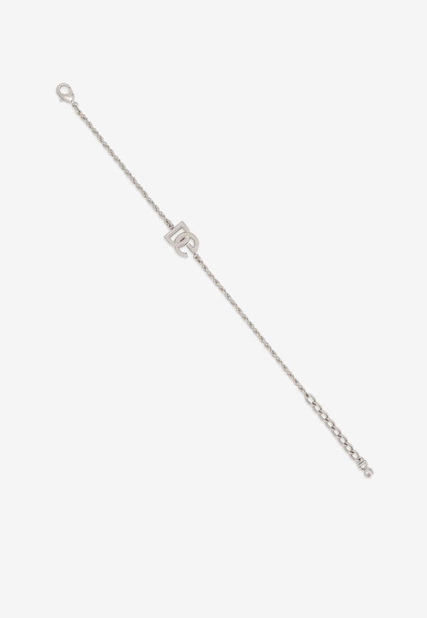 Dolce 
Gabbana DG Logo Link Bracelet Silver WBN5W2 W1111 87655