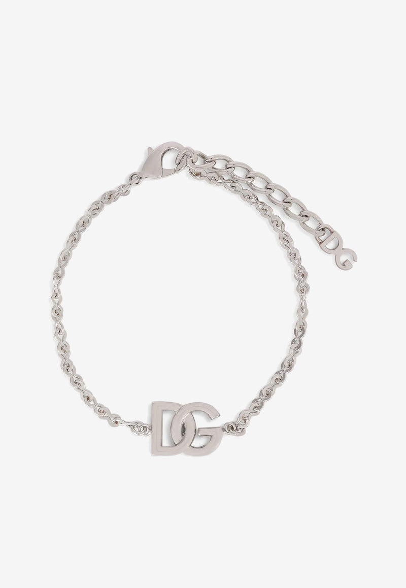 Dolce 
Gabbana DG Logo Link Bracelet Silver WBN5W2 W1111 87655