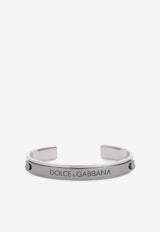 Dolce 
Gabbana Logo-Engraved Cuff Bracelet Silver WBP1T1 W1111 87655