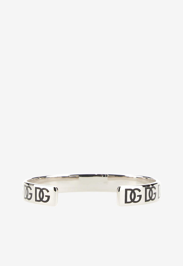 Dolce 
Gabbana Logo Monogram Cuff Bracelet Metallic WBP3L1 W1111 87655