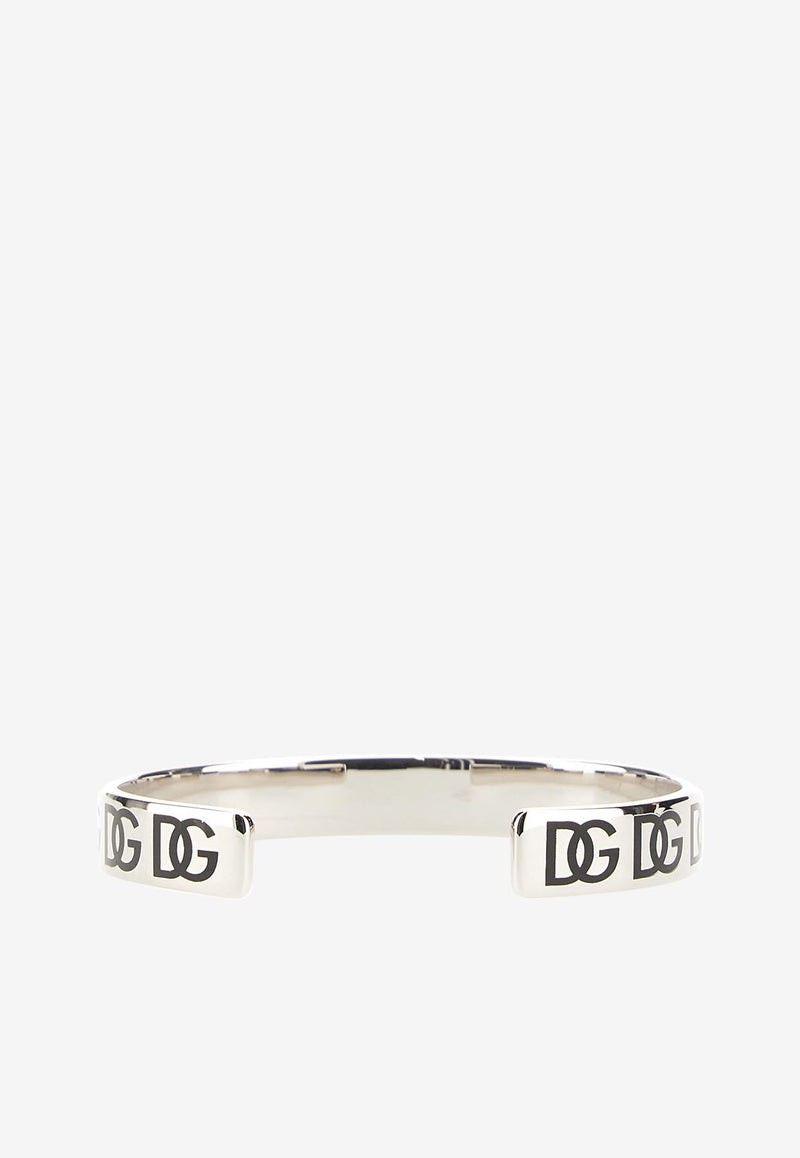 Dolce 
Gabbana Logo Monogram Cuff Bracelet Metallic WBP3L1 W1111 87655