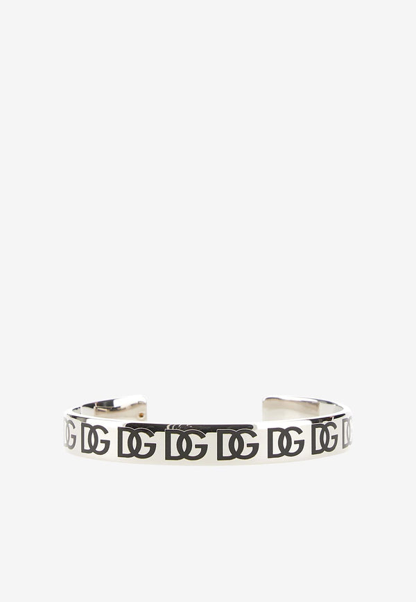 Dolce 
Gabbana Logo Monogram Cuff Bracelet Metallic WBP3L1 W1111 87655