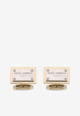 Dolce 
Gabbana Logo Plate Cufflinks Gold WFP1T1 W1111 ZOO00