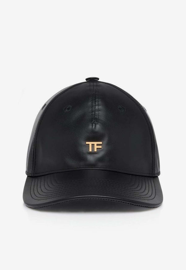 Tom Ford Leather TF Baseball Cap Black WH002T-LCL104 U9000