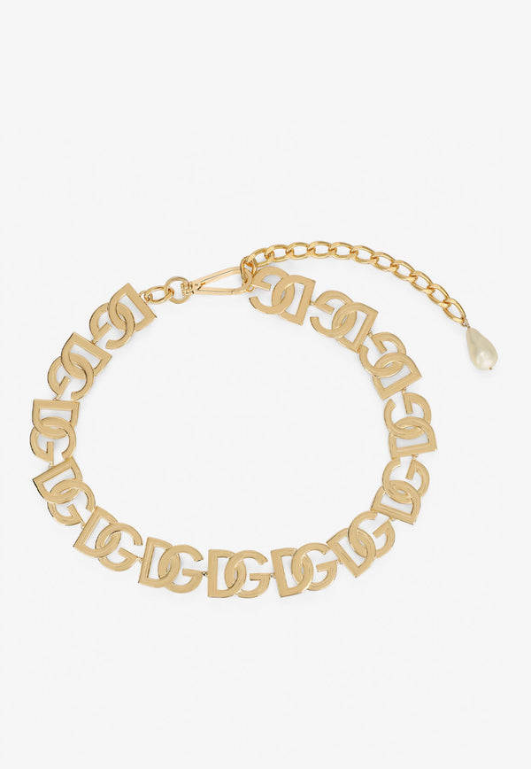 Dolce 
Gabbana DG Logo Chain Belt Gold WLN6P2 W1111 ZOO00