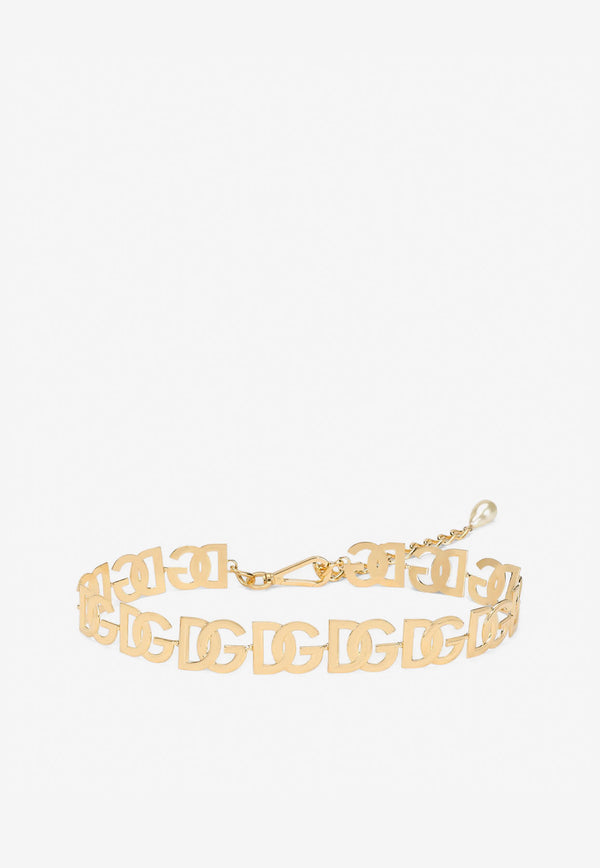 Dolce 
Gabbana DG Logo Chain Belt Gold WLN6P2 W1111 ZOO00