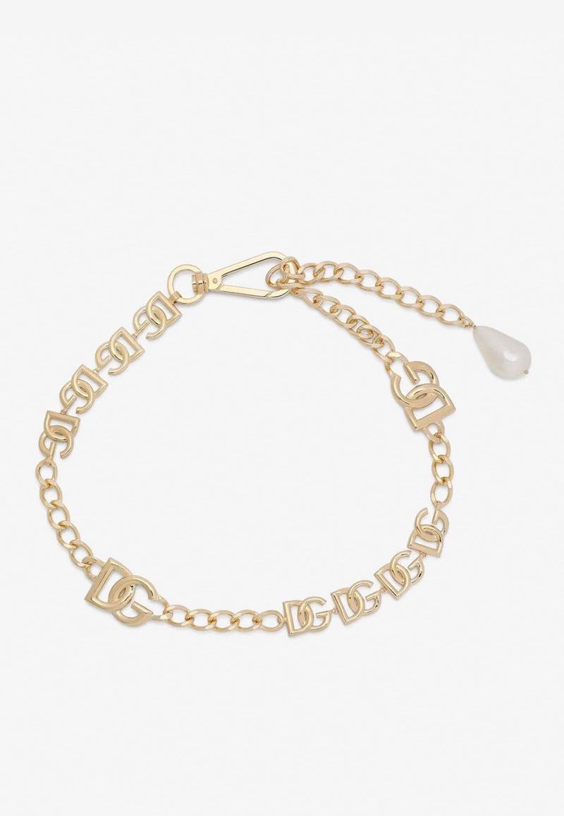 Dolce 
Gabbana DG Logo Chain-Link Belt Gold WLN6P3 W1111 ZOO00