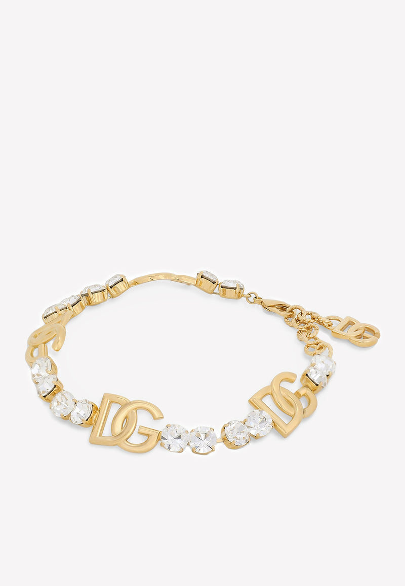 Dolce 
Gabbana Rhinestone and DG Logo Choker Gold WNO4S6 W1111 ZOO00