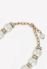 Dolce 
Gabbana Pearl Embellished Necklace Gold WNO8S4 W1111 ZOO00