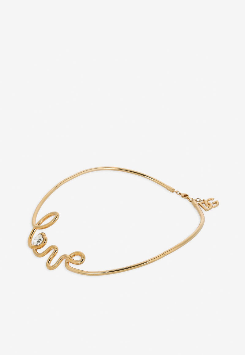 Dolce 
Gabbana Semi-Rigid 
Love
 Choker Gold WNP2L3 W1111 ZOO00