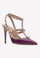 Valentino Rockstud 90 Pumps in Patent Leather Purple XW0S0393VNW PZX