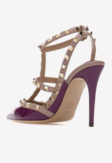 Valentino Rockstud 90 Pumps in Patent Leather Purple XW0S0393VNW PZX