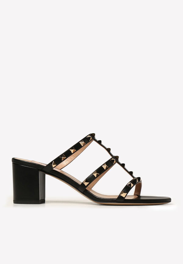 Valentino Rockstud 60 Calf Leather Sandals Black 1W2S0C47VOD 0NO