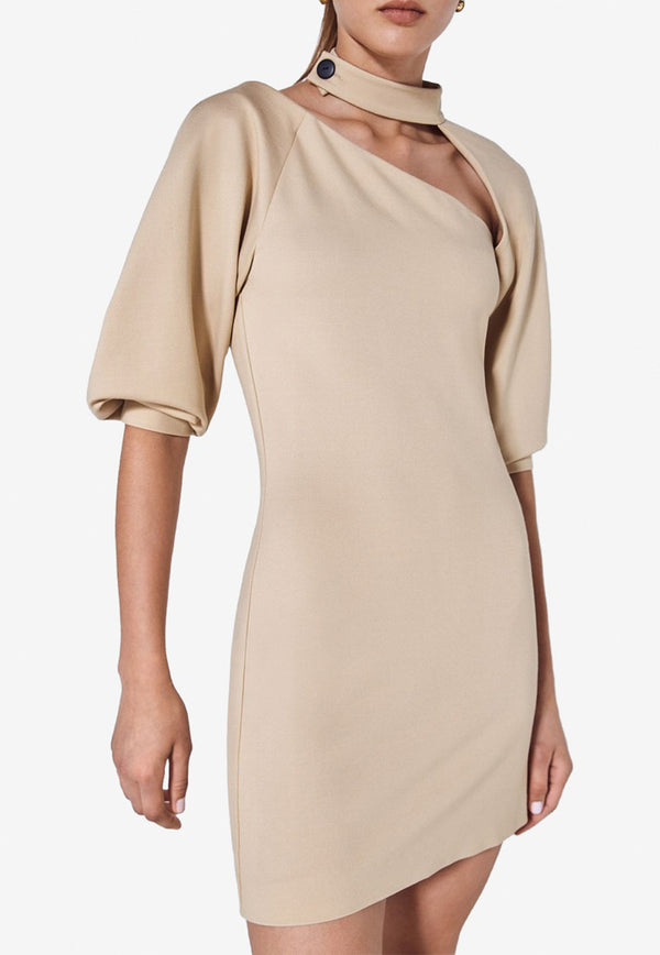 AlexisBrandie Mini Dress Beige ABBFW210000006438