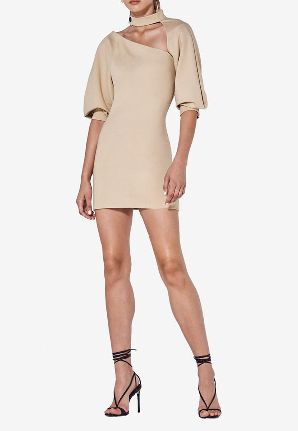 AlexisBrandie Mini Dress Beige ABBFW210000006438