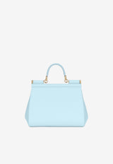 Large Sicily Top Handle Bag in Dauphine Leather